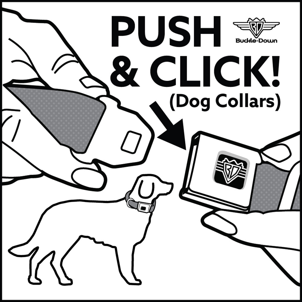 Dog Bone Seatbelt Buckle Collar - Checker Black/Neon Rainbow