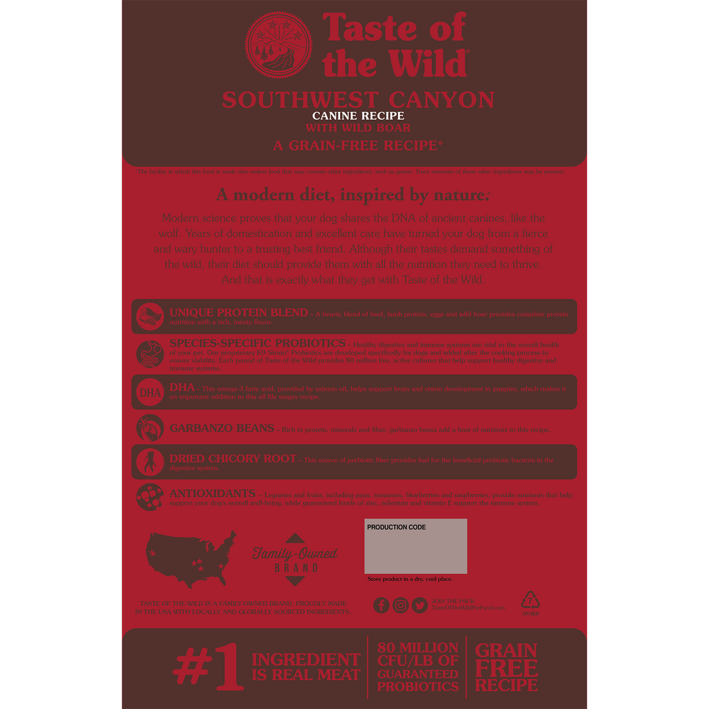 Taste of the Wild Adult Southwest Canyon Boar Canine Food